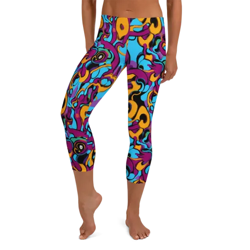 Purple Ignition on a Capri Leggings
