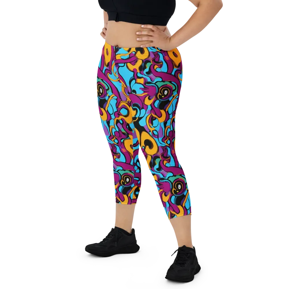 Purple Ignition on Capri Leggings — Front
