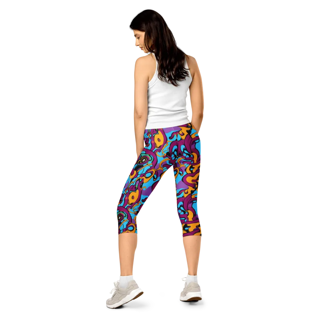 Purple Ignition on Capri Leggings — Back