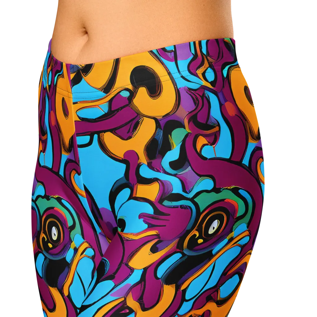 Purple Ignition on Capri Leggings — Zoomed-in