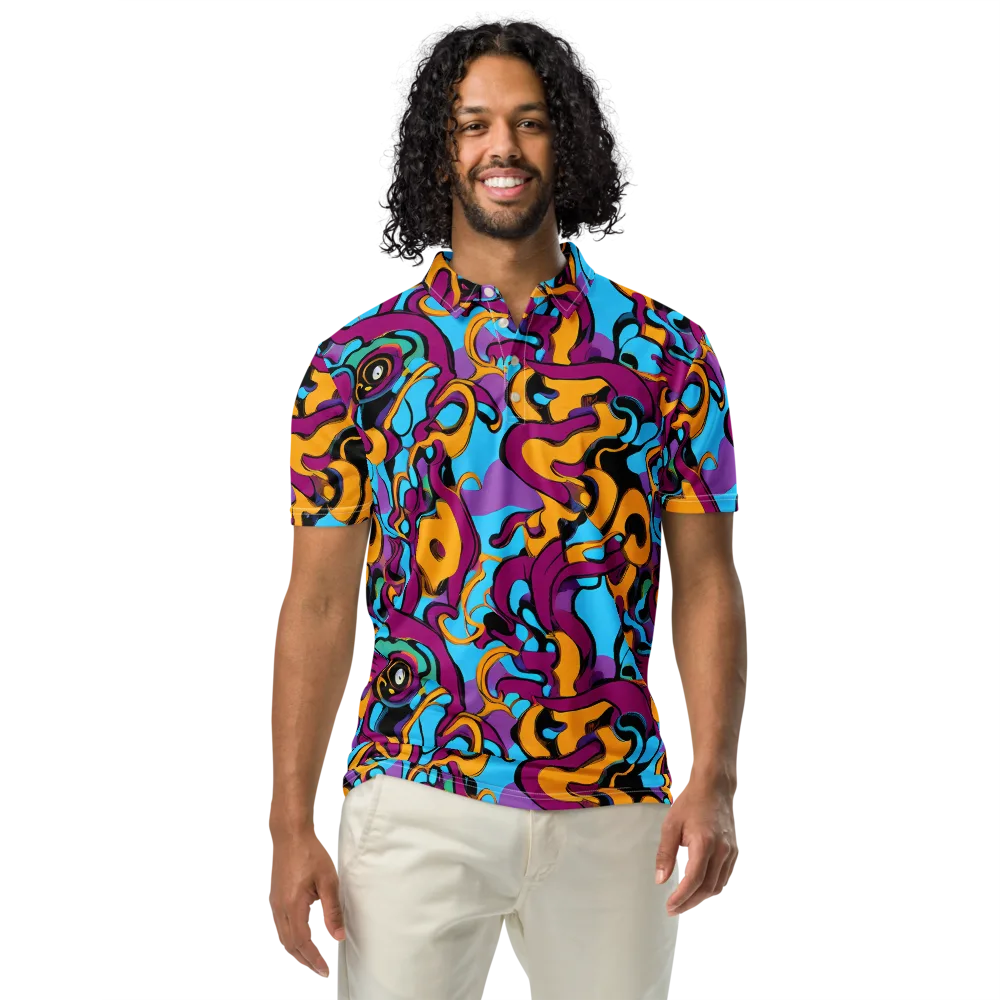 Purple Ignition on Men's Slim Fit Polo Shirt — Front