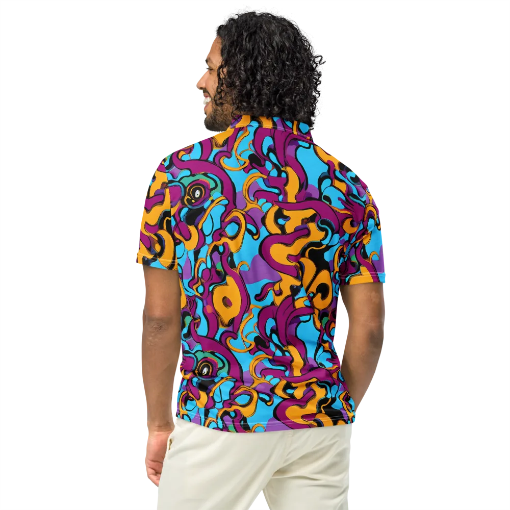 Purple Ignition on Men's Slim Fit Polo Shirt — Back