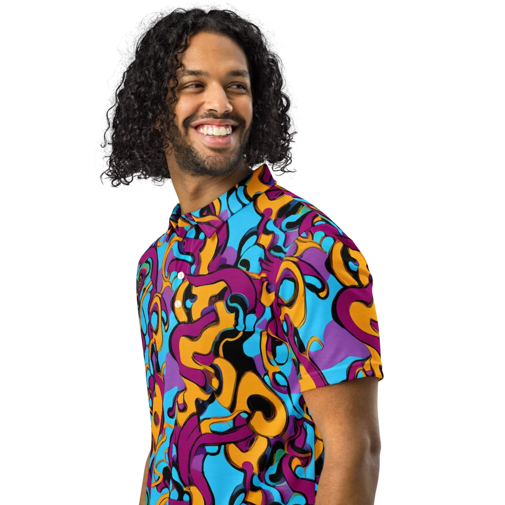 Purple Ignition on Men's Slim Fit Polo Shirt — Left Front