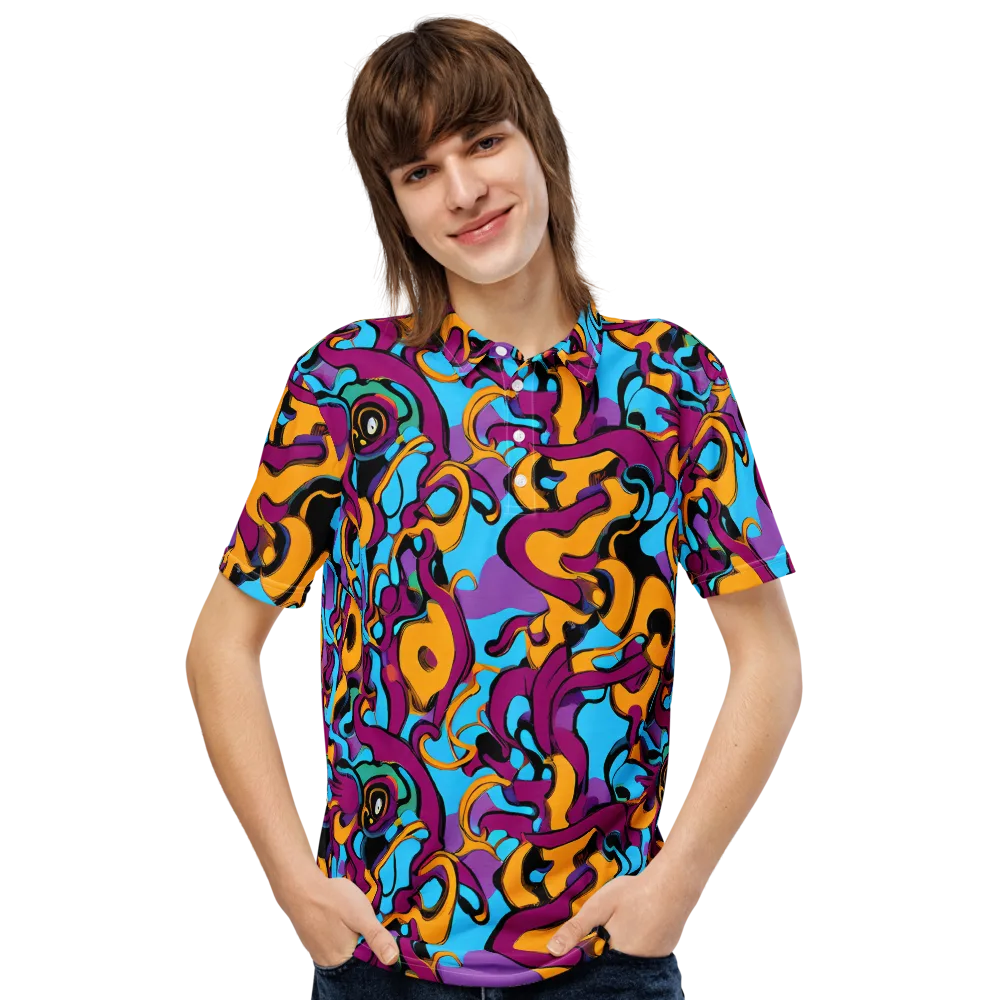 Purple Ignition on Men's Slim Fit Polo Shirt — Front