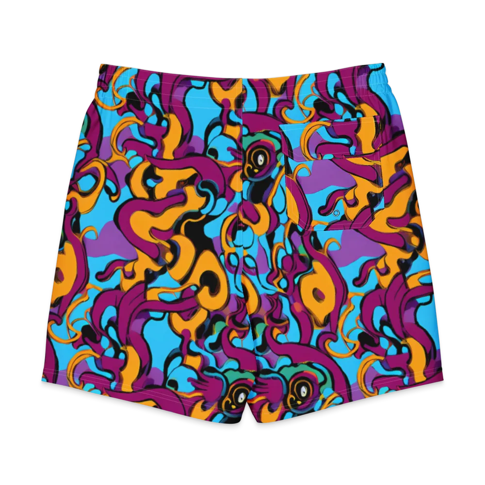 Purple Ignition on Men's Board Shorts — Back