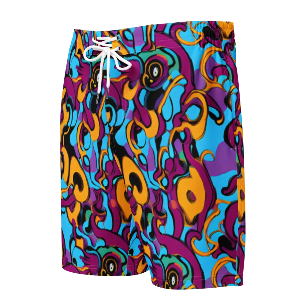 Purple Ignition on Men's Board Shorts — Front