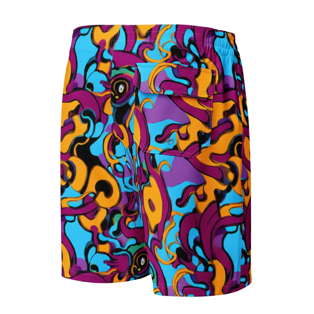 Purple Ignition on Men's Board Shorts — Back