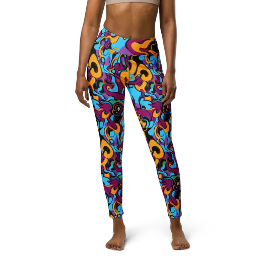Purple Ignition on a Yoga Leggings