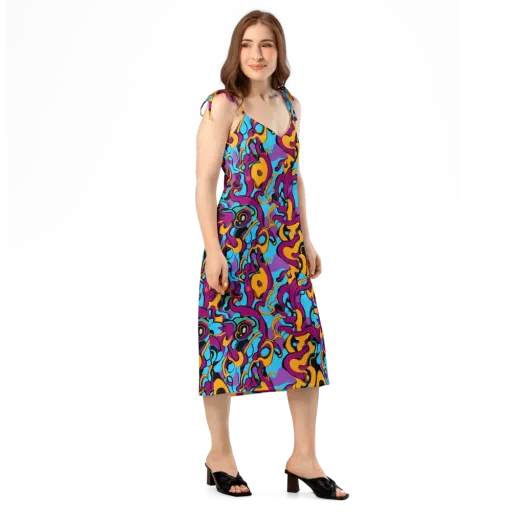 Purple Ignition on a Slip Dress