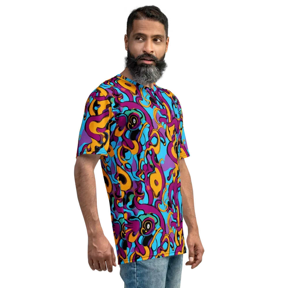 Purple Ignition on Men's Crew Neck T-Shirt — Right