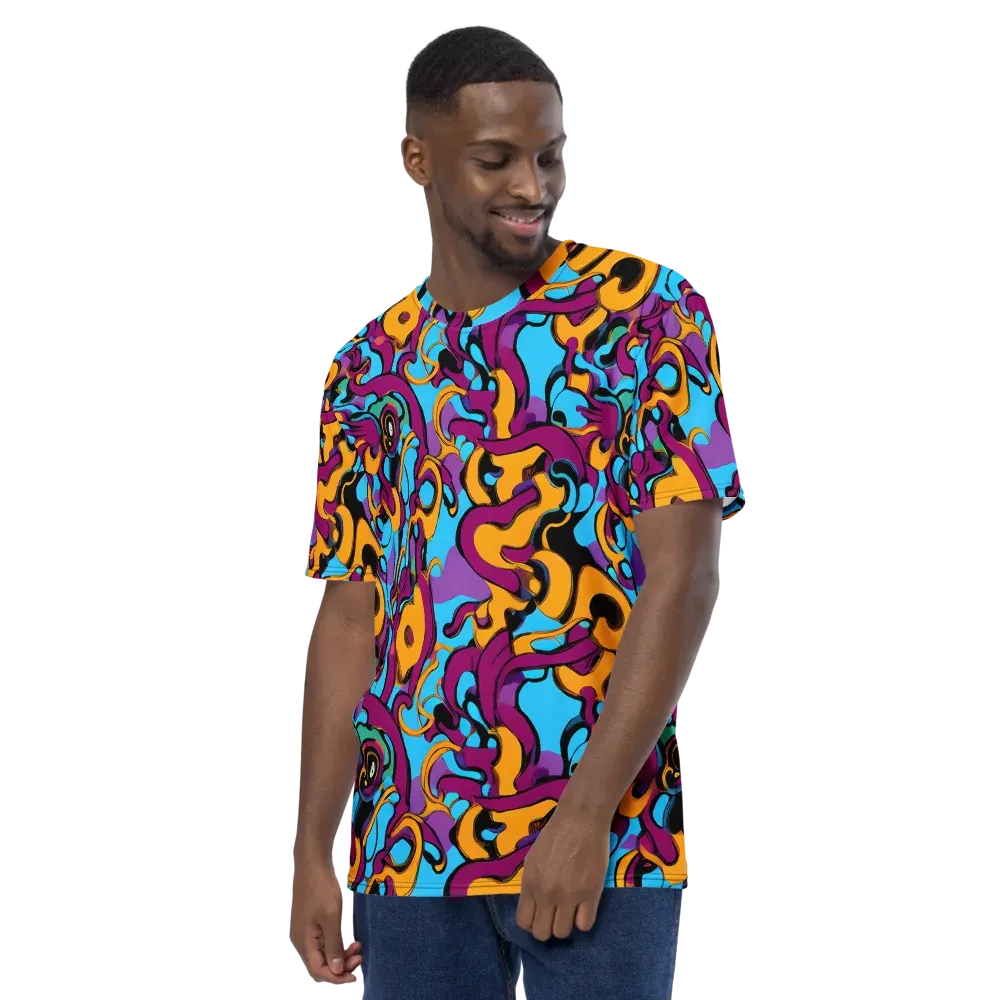 Purple Ignition on Men's Crew Neck T-Shirt — Left