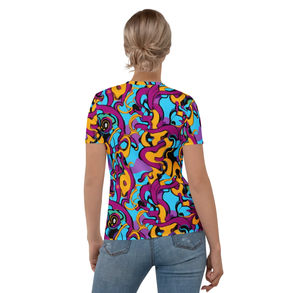 Purple Ignition on Women's Crew Neck T-Shirt — Back