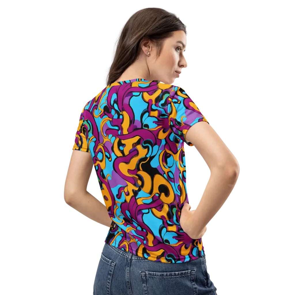 Purple Ignition on Women's Crew Neck T-Shirt — Back