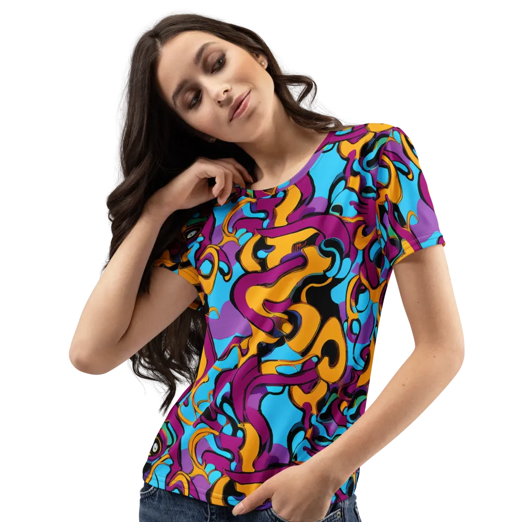 Purple Ignition on Women's Crew Neck T-Shirt — Left Front