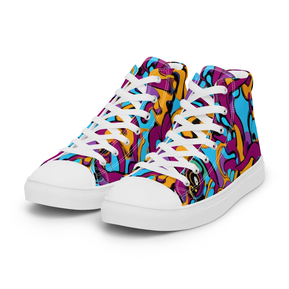 Purple Ignition on Women's High Top Canvas Shoes — Left Front