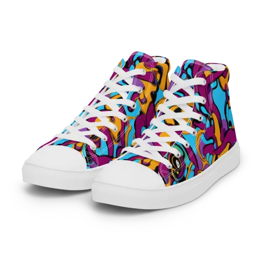 Purple Ignition on a Women's High Top Canvas Shoes