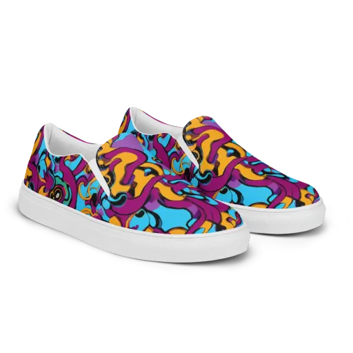 Purple Ignition on a Men's Slip-On Canvas Shoes