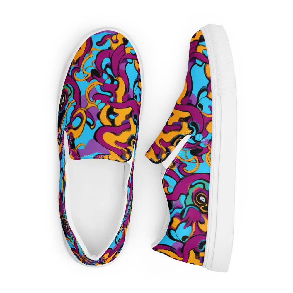 Purple Ignition on Men's Slip-On Canvas Shoes — Front