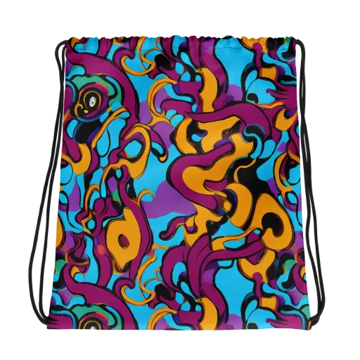 Purple Ignition on a Drawstring Bag