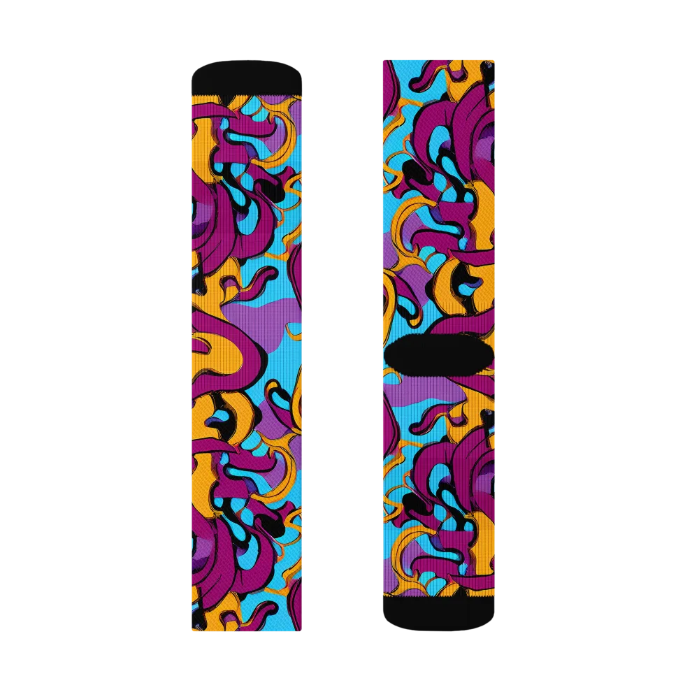 Purple Ignition on Socks — Left Sock