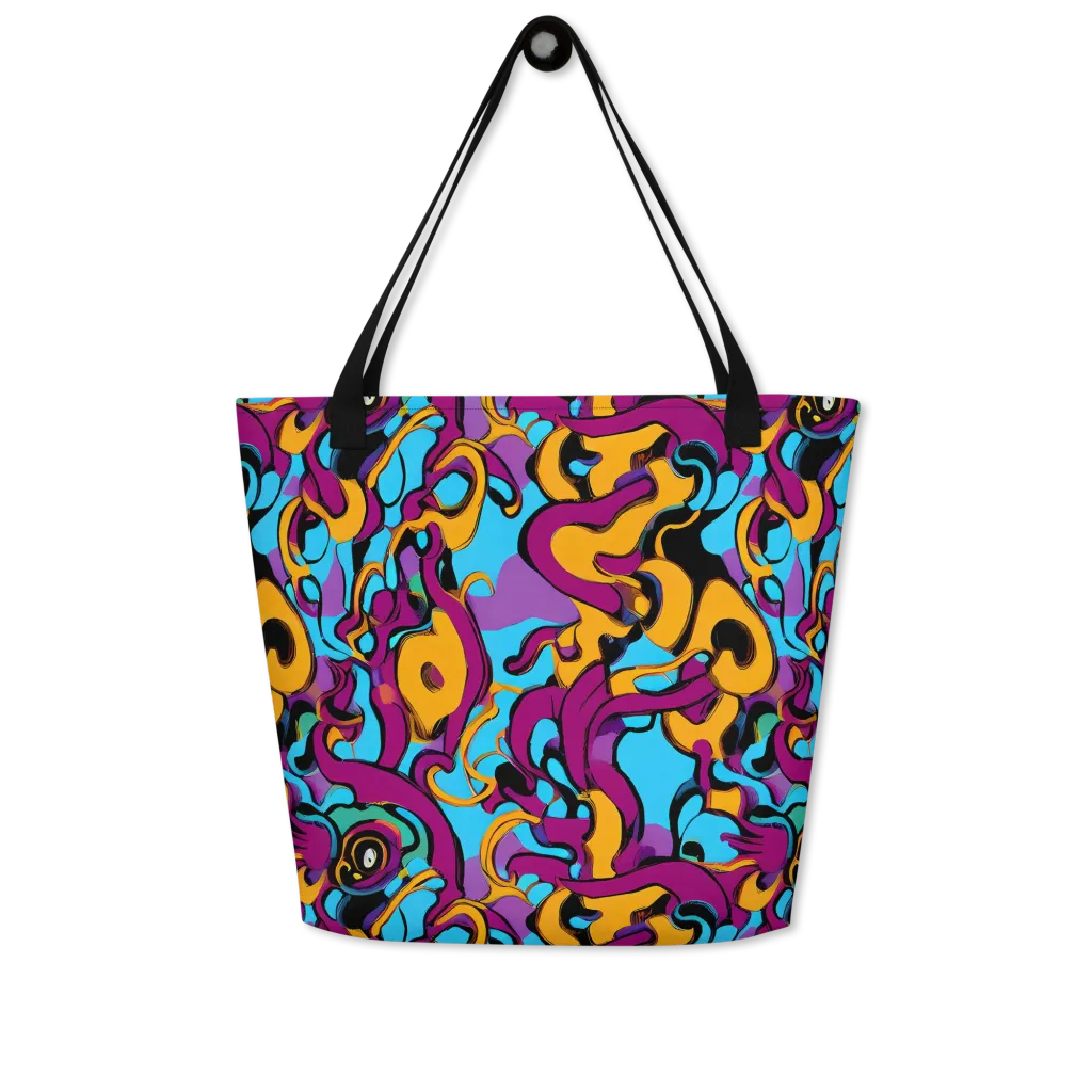 Purple Ignition on Large Tote Bag W/ Pocket — Front