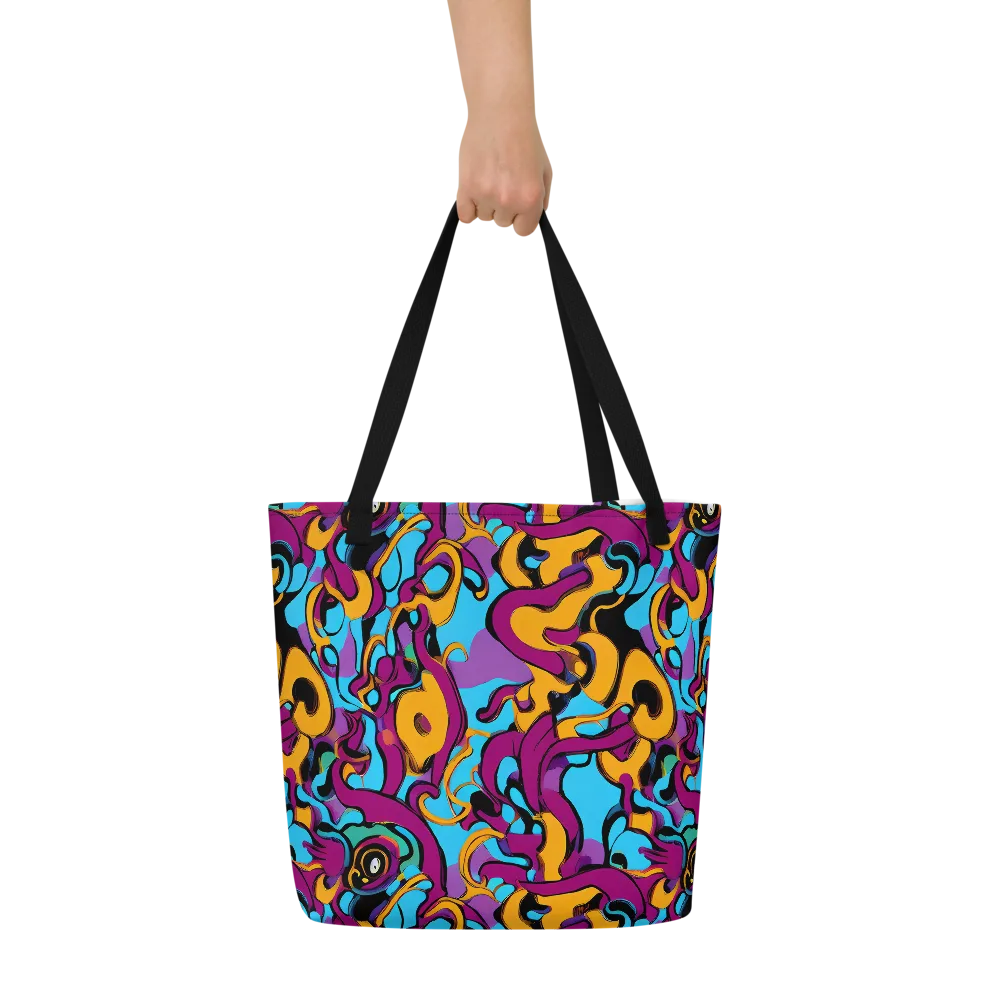 Purple Ignition on Large Tote Bag W/ Pocket — Front