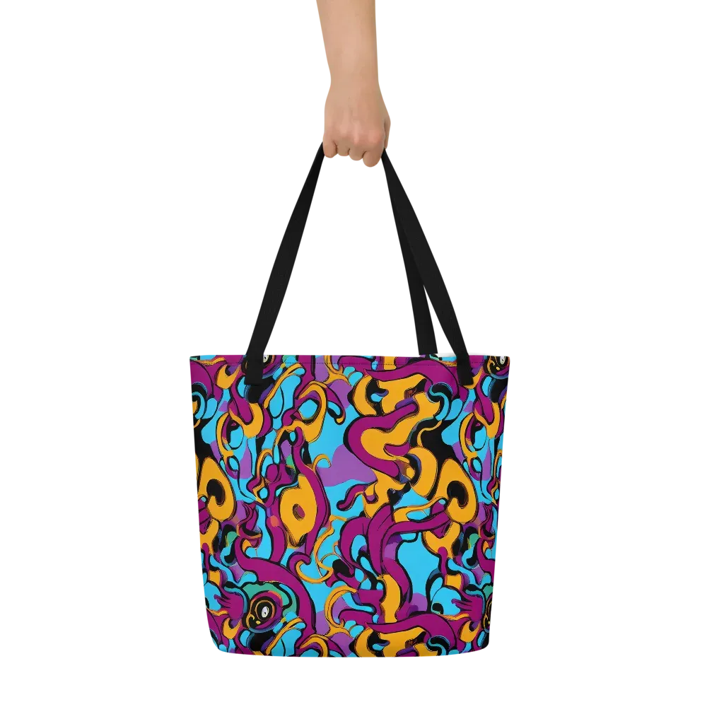 Purple Ignition on Large Tote Bag W/ Pocket — Front
