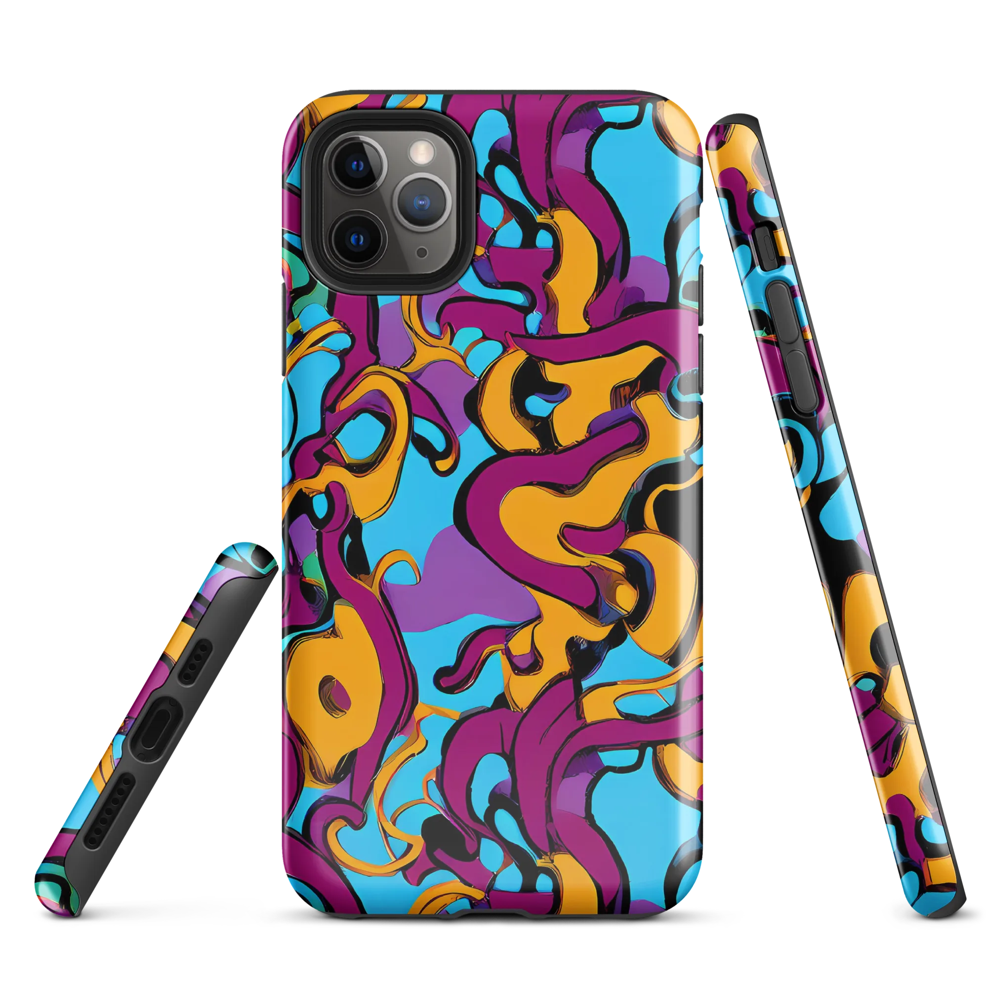 Purple Ignition on Tough Case for iPhone® — Front