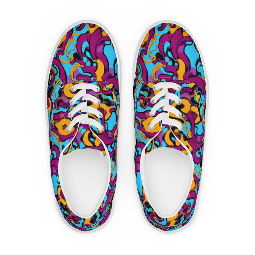Purple Ignition on Men's Lace-Up Canvas Shoes — Front