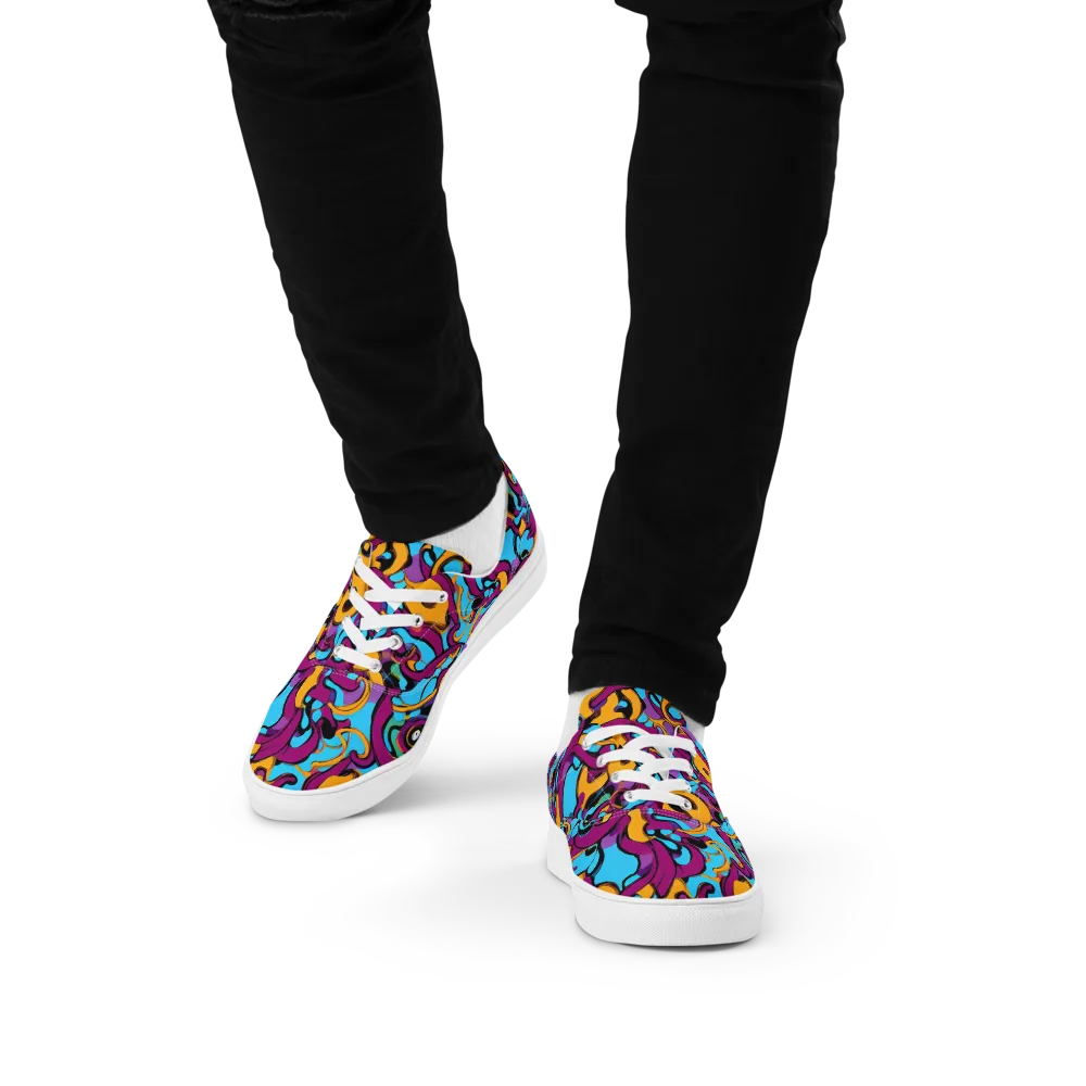 Purple Ignition on Men's Lace-Up Canvas Shoes — Front