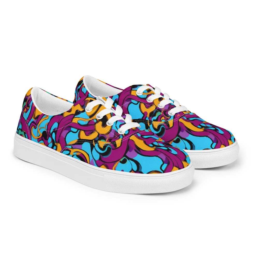 Purple Ignition on Men's Lace-Up Canvas Shoes — Right Front