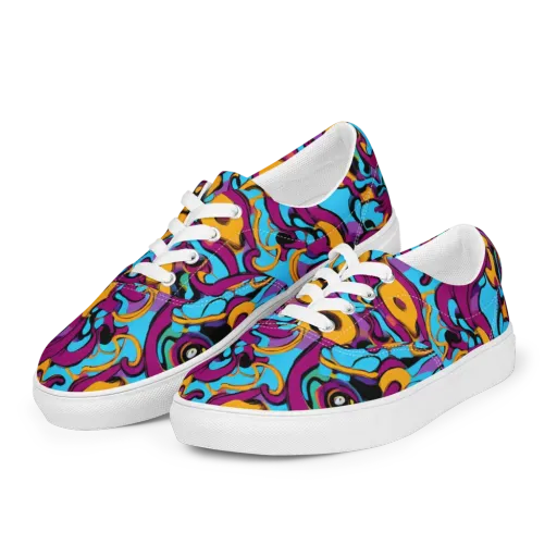 Purple Ignition on a Men's Lace-Up Canvas Shoes