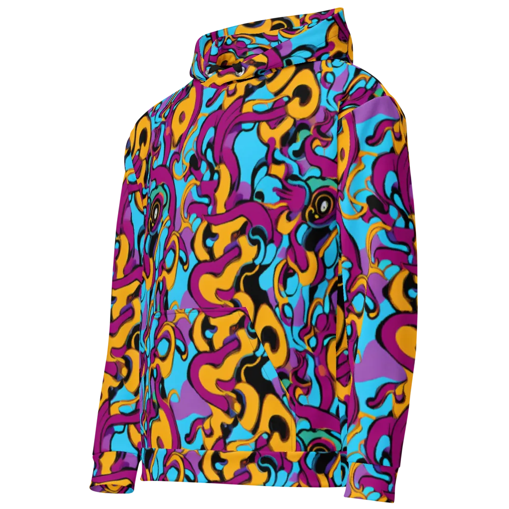 Purple Ignition on Cotton Hoodie — Left Front
