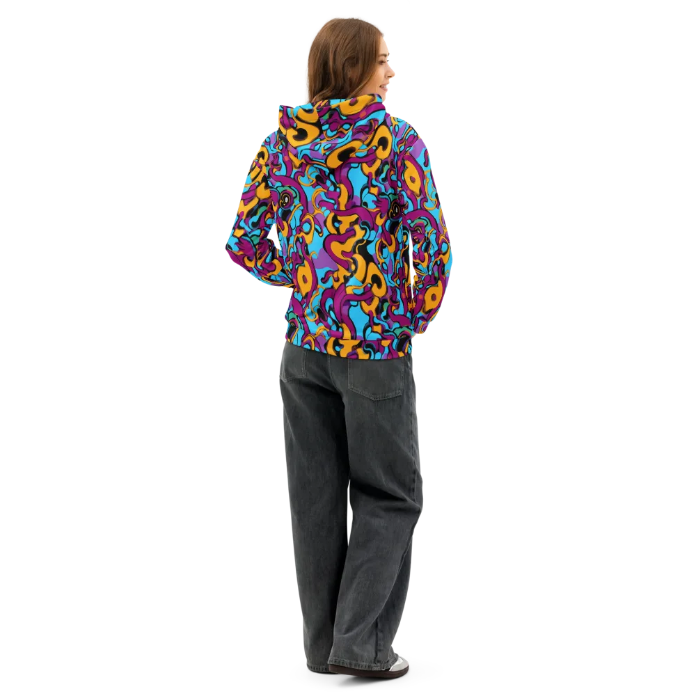 Purple Ignition on Cotton Hoodie — Back