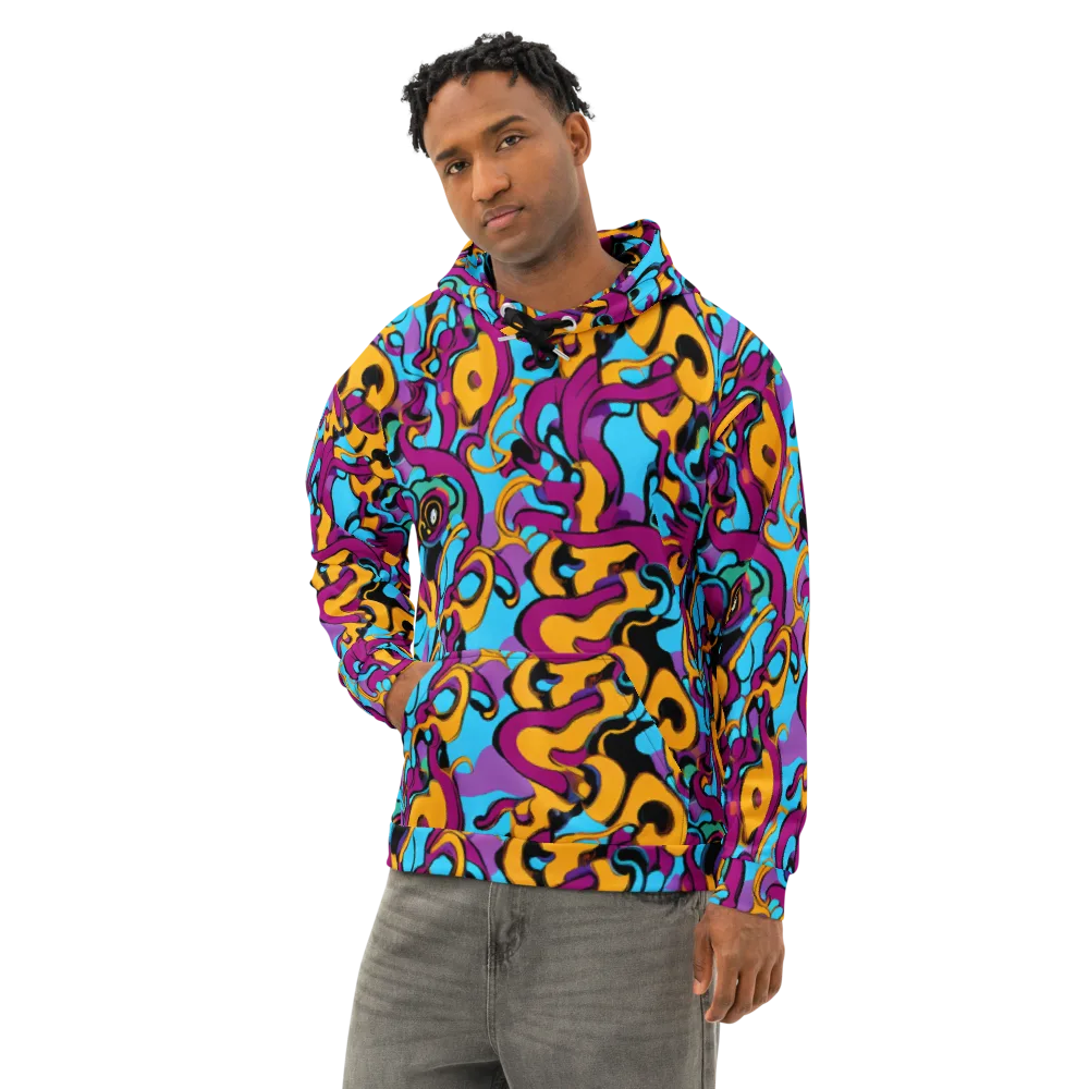 Purple Ignition on Cotton Hoodie — Left Front