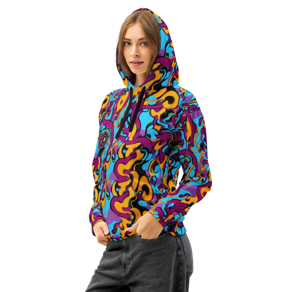 Purple Ignition on Cotton Hoodie — Left Front
