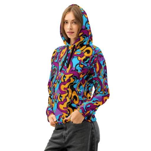 Purple Ignition on a Cotton Hoodie