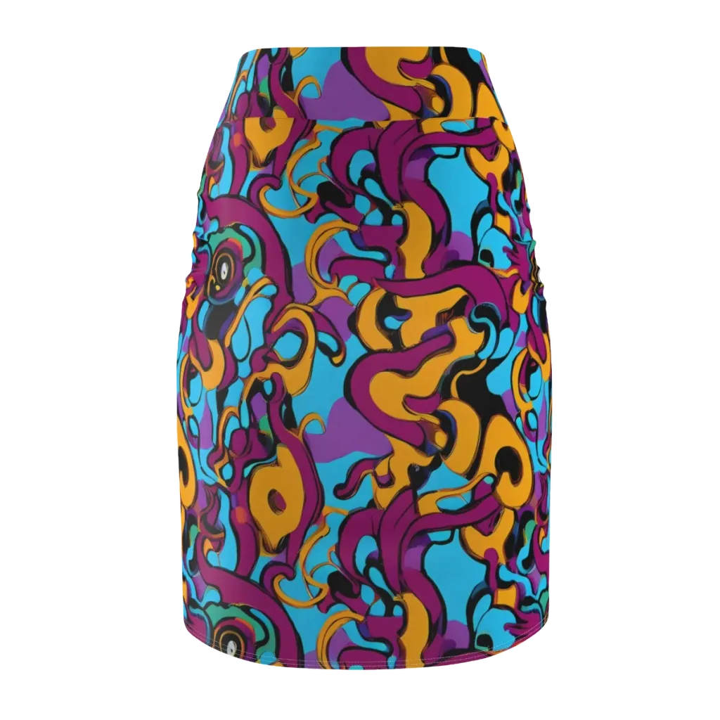 Purple Ignition on Pencil Skirt — Back