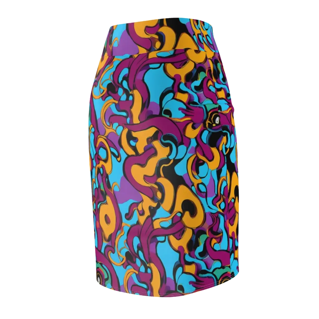 Purple Ignition on Pencil Skirt — Back Side