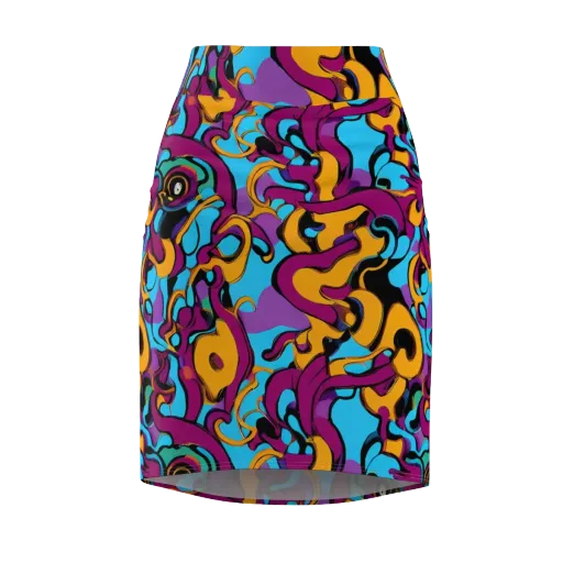 Purple Ignition on a Pencil Skirt