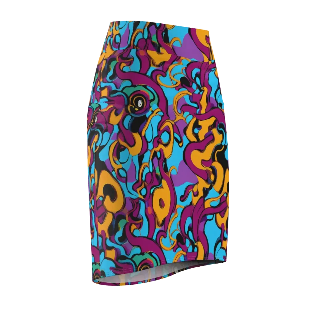 Purple Ignition on Pencil Skirt — Front Side