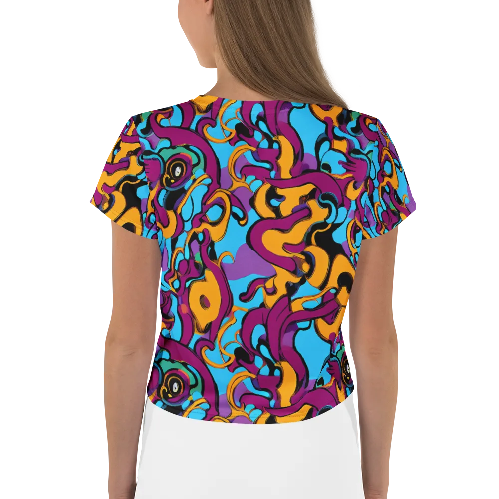 Purple Ignition on Crop Tee — Back
