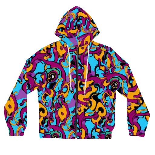 Purple Ignition on a Women's Full-Zip Hoodie