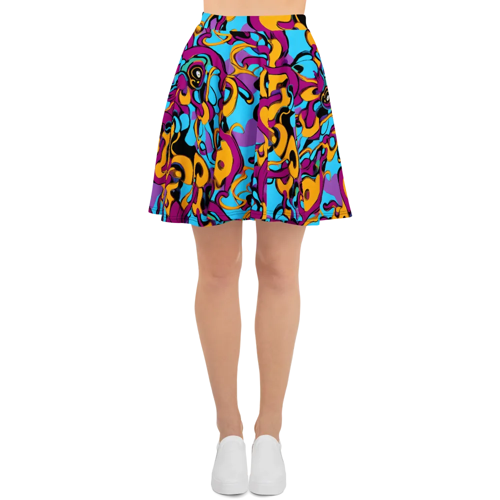 Purple Ignition on Skater Skirt — Front
