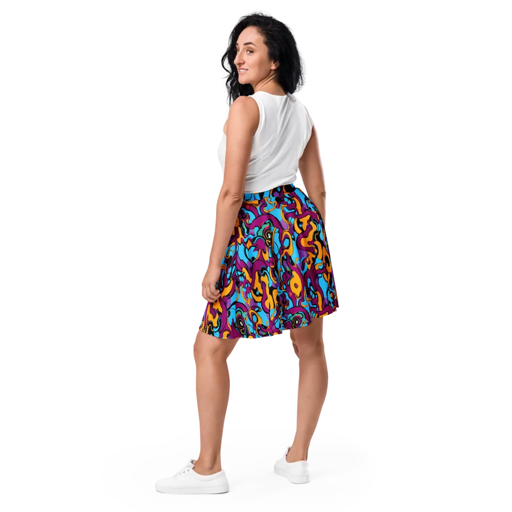 Purple Ignition on Skater Skirt — Back
