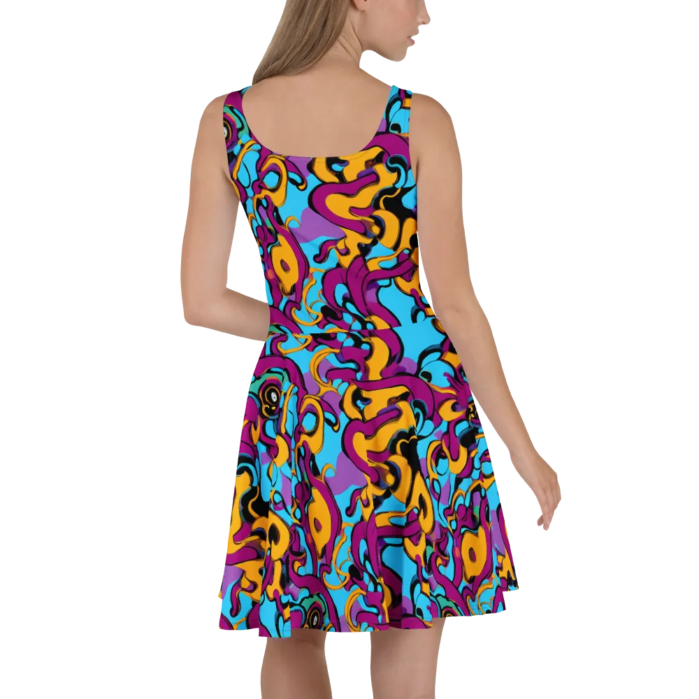 Purple Ignition on Skater Dress — Back