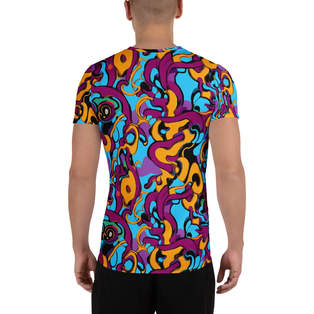 Purple Ignition on Men's Athletic T-Shirt — Back