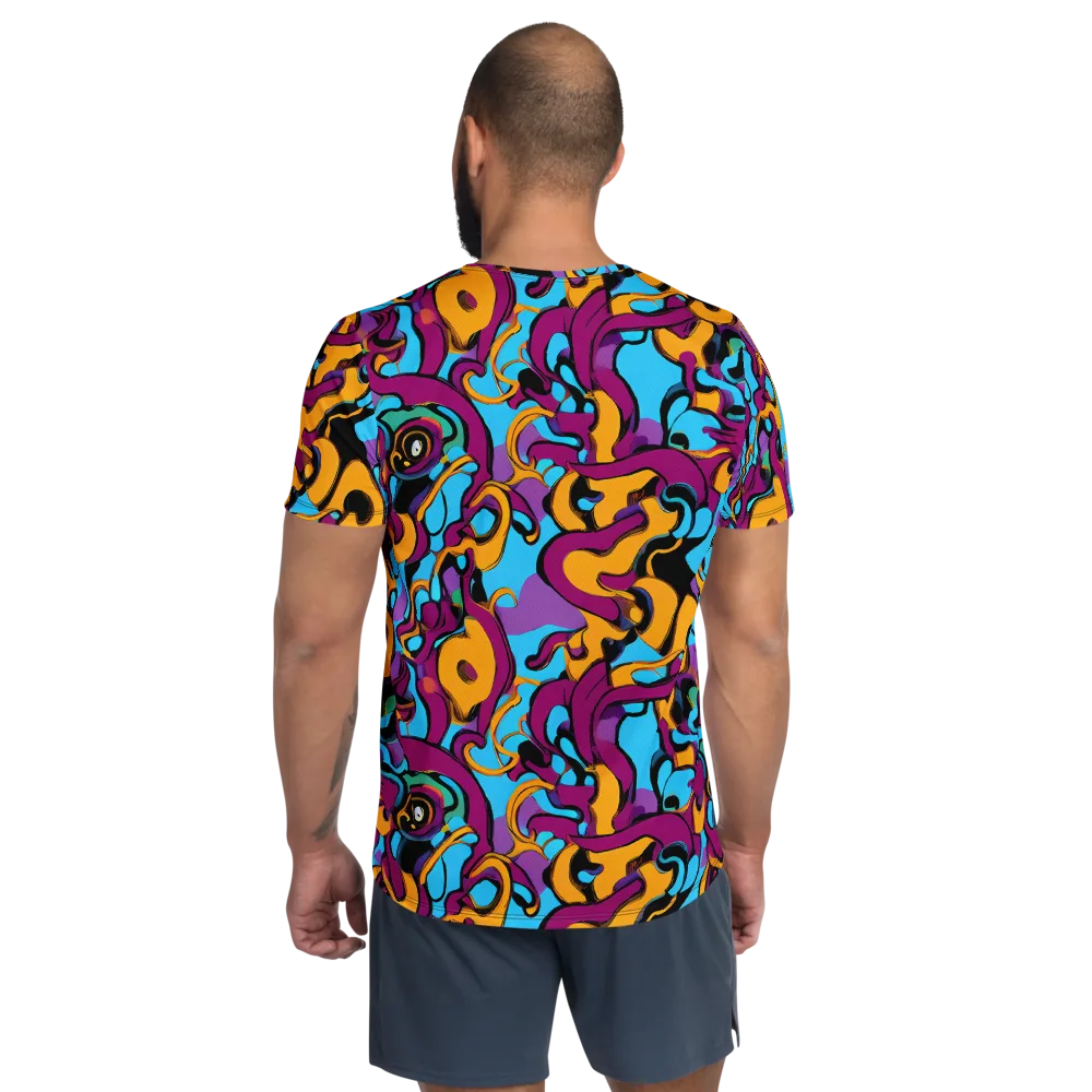 Purple Ignition on Men's Athletic T-Shirt — Back