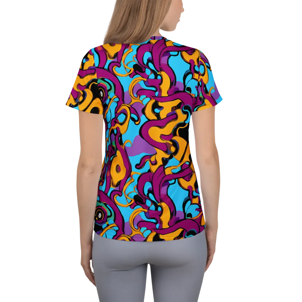 Purple Ignition on Women's Athletic T-Shirt — Back