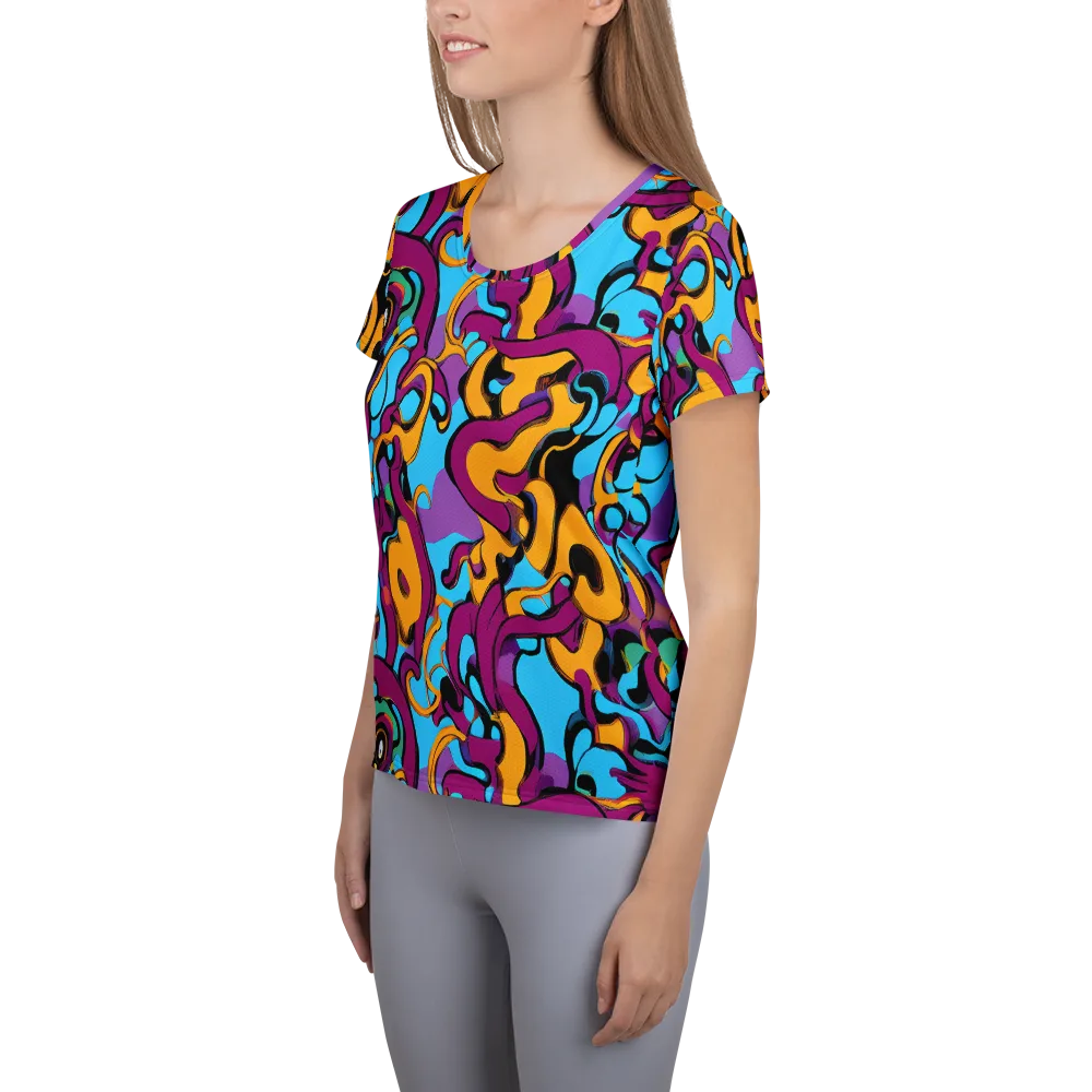 Purple Ignition on Women's Athletic T-Shirt — Left